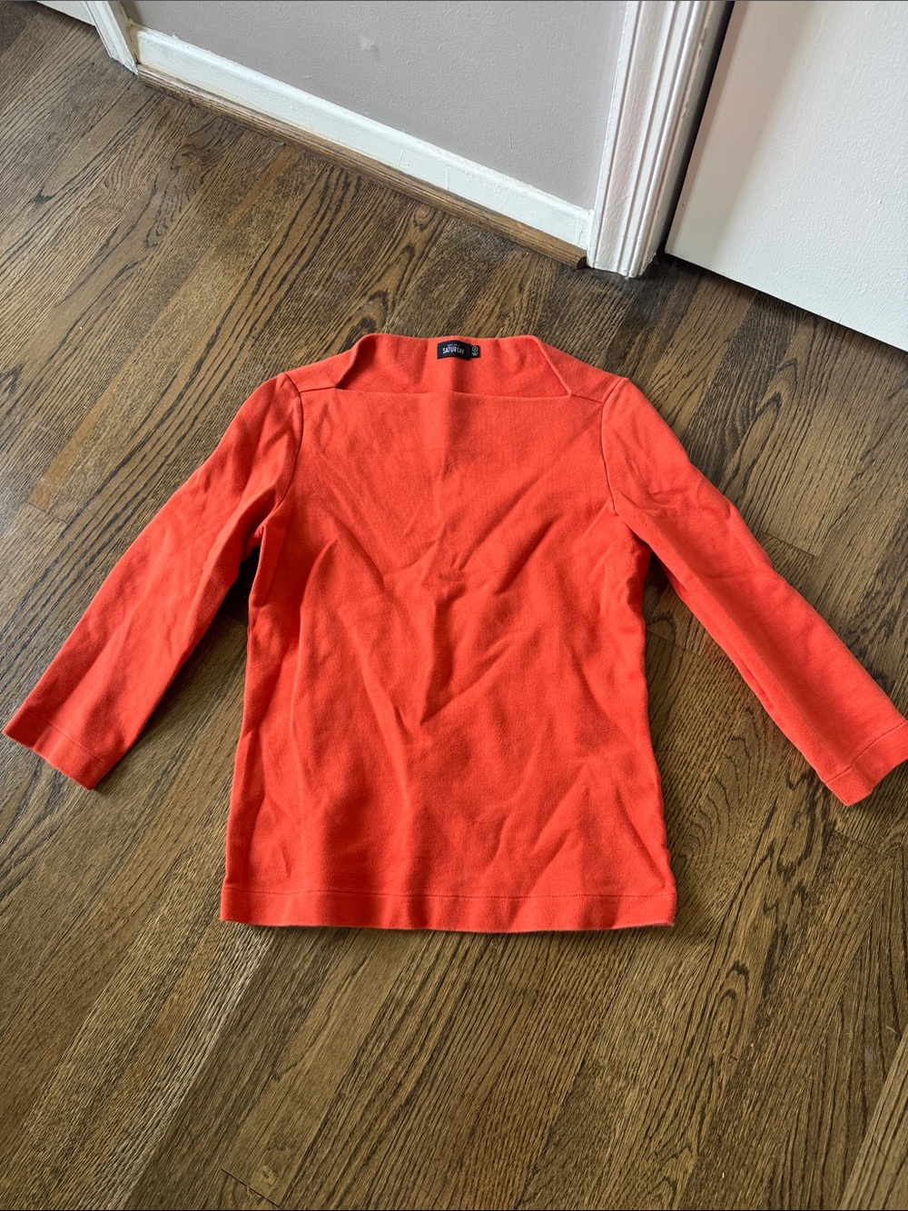 kate spade Coral Red Three-Quarter Sleeve Top